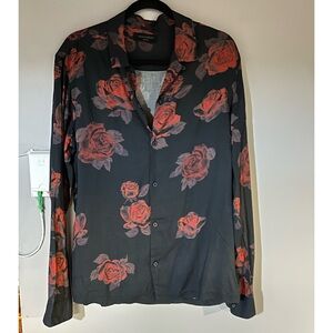 Allsaints Floral dress shirt size M